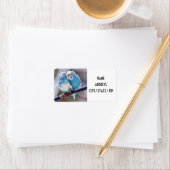 "LOVEBIRDS" TERUGKEERADRESLABLES ETIKET (Insitu)