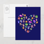 Lovebirds - uilen briefkaart (Voorkant / Achterkant)