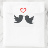 LOVEBIRDS VIERKANTE STICKER (Tas)