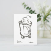 Lovebot Robot Love Briefkaart (Staand voorkant)