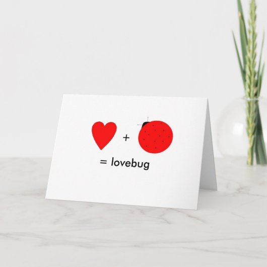 lovebug kaart voor Valentijnsdag (Voorkant)
