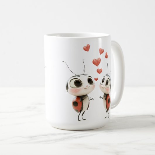 💕 Lovebug Ladybug Mug - Cute & Cosy Sips! (Devant droit)