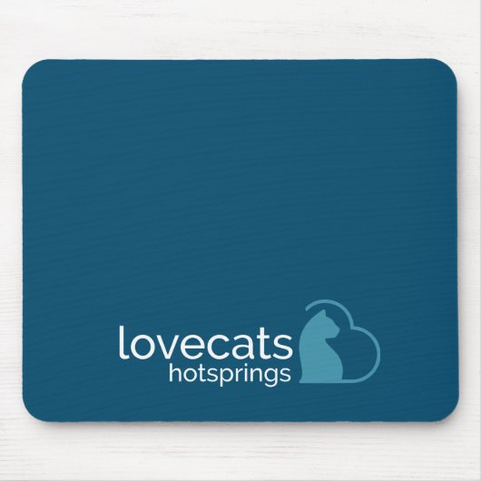 Lovecats Hotsprings Blauwe Muispad Muismat (Voorkant)