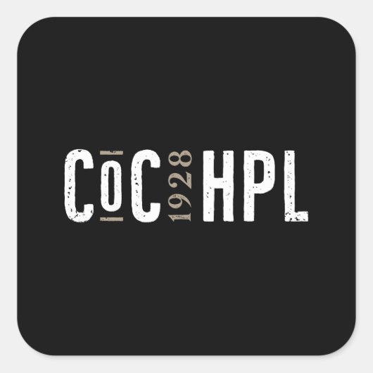 Lovecraft CoC Vierkante Sticker (Voorkant)