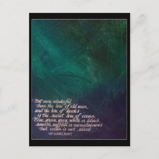 Lovecraft Lore of Ocean Painting Calligraphy Briefkaart