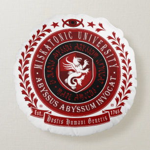Lovecraft Pillow - Miskatonic Crest Logo Rond Kussen