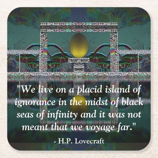 Lovecraft Quote Fantasy Art Onderzetter (Voorkant)