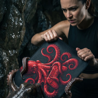 Lovecraftiaanse Horror Bloederige Rode Octopus Gam Muismat