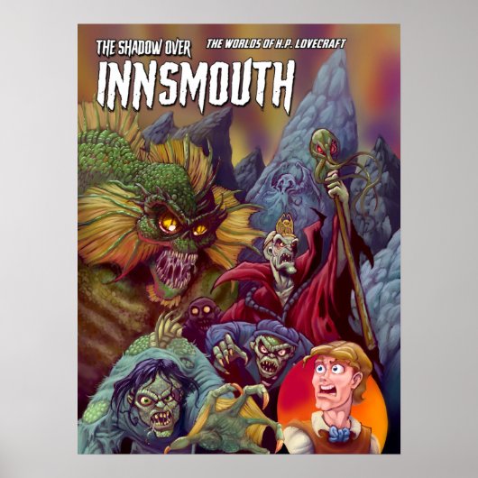 Lovecraft's schaduw over Insmouth poster (Voorkant)