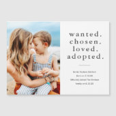 Loved Adopté Faire-part minimal d'adoption photo (Devant)