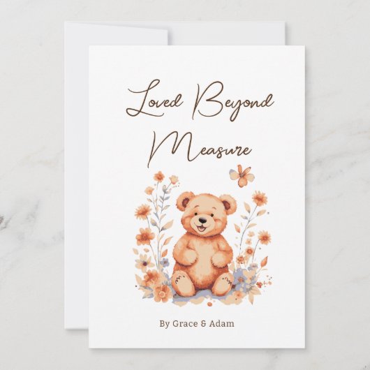 Loved Beyond Measure Baby Faire-part (Dos)