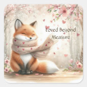 Loved Beyond Measure Whimsical Fox Sticker (Devant)