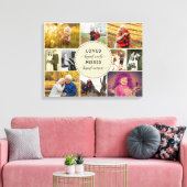 Loved Beyond Wordorial Photo Collage Natural Canvas Afdruk (Insitu (Woonkamer))