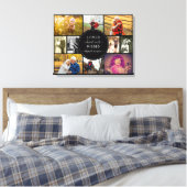 Loved Beyond Words Herembrance Photo Collage Black Canvas Afdruk (Insitu (Slaapkamer))