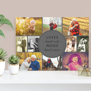 Loved Beyond Words Memorial Photo Collage Canvas Afdruk