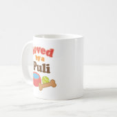 Loved by a Puli (Hondenras) Koffiemok (Voorkant links)