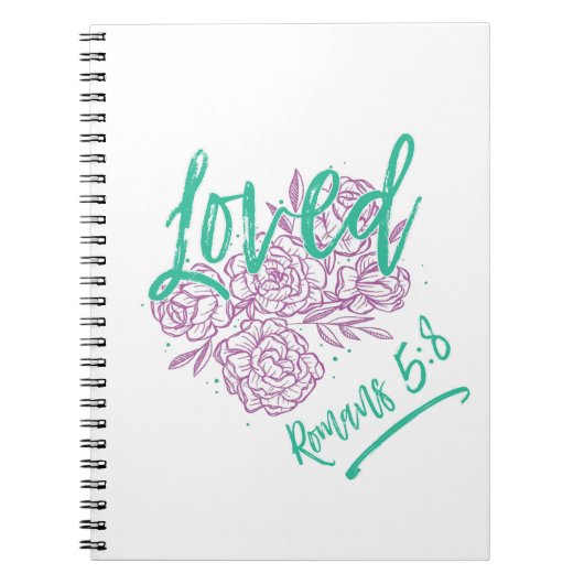 Loved - Romans 5:8 Notitieboek (Voorkant)