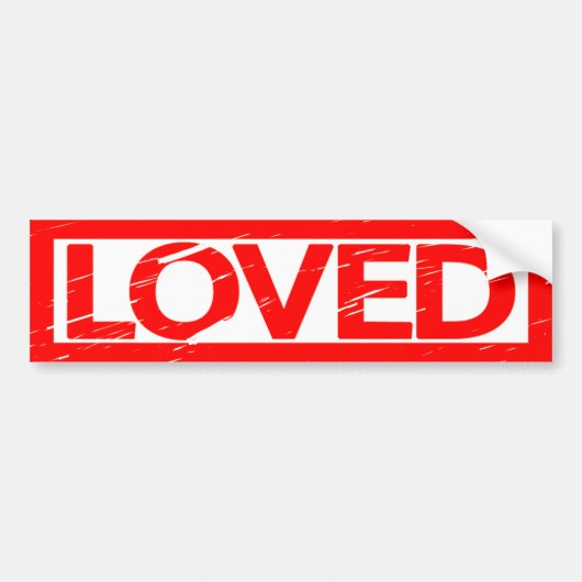 Loved Stamp Bumpersticker (Voorkant)