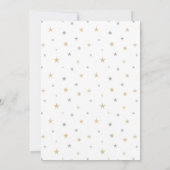 Loved to the Moon en Back Neutral Baby shower Kaart (Achterkant)