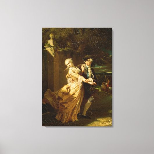 Lovelace Abducting Clarissa Harlowe, 1867 Canvas Afdruk (Voorkant)