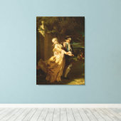 Lovelace Abducting Clarissa Harlowe, 1867 Canvas Afdruk (Insitu (Houten vloer))