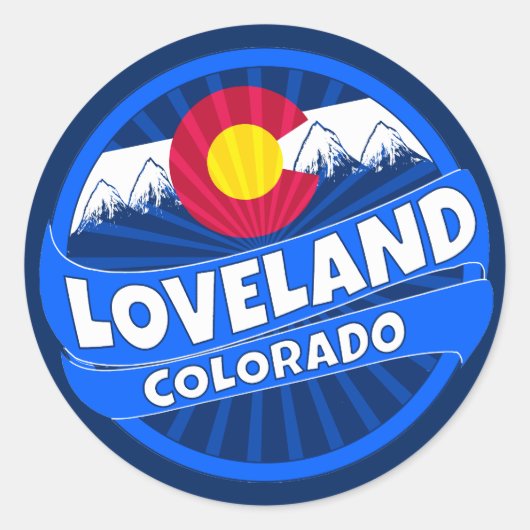 Loveland Colorado gebergte burst sticker (Voorkant)