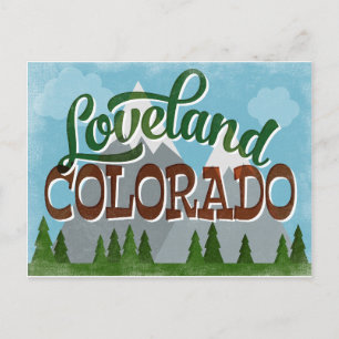Loveland Colorado Snowy Mountains Briefkaart
