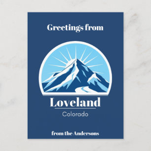 Loveland Colorado VS blauw Briefkaart