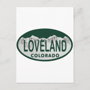 Loveland licence oval briefkaart