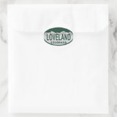Loveland licence oval ronde sticker (Tas)