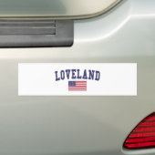 Loveland US Flag Bumpersticker (Op auto)