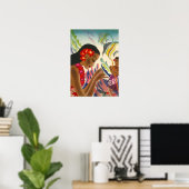 LOVELE HAWAII ~ COLORFUL TROPICAL POSTER (Thuiskantoor)