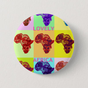 LOVELE prachtige negen Afrikaanse kaart Afrikaans Ronde Button 5,7 Cm