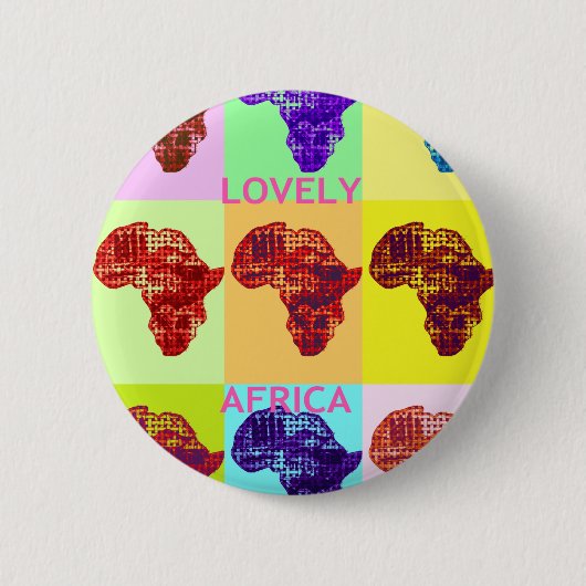LOVELE prachtige negen Afrikaanse kaart Afrikaans Ronde Button 5,7 Cm (Voorkant)