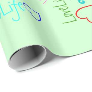 LoveLife multi-color Glossy Wrapping Paper Cadeaupapier