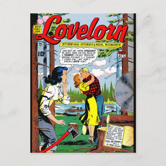 Lovelorn Betrayal Romance  Comics Briefkaart (Voorkant)