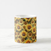 Lovely 3D Sunflowers Magische Mok (Center)