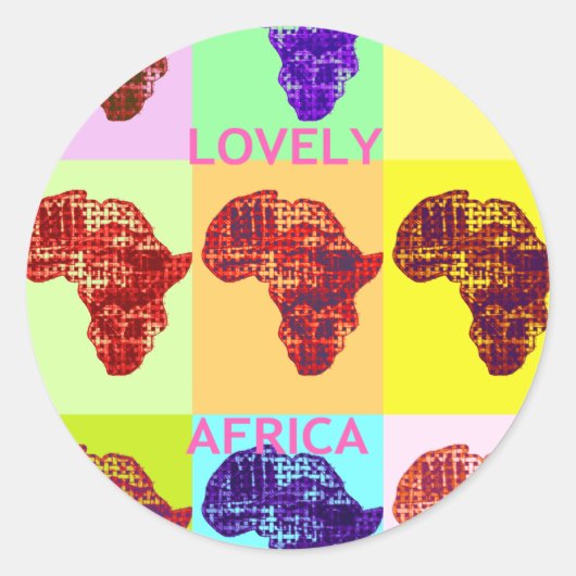 LOVELY AFRICA RONDE STICKER (Voorkant)