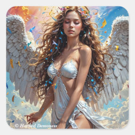 lovely angel vierkante sticker