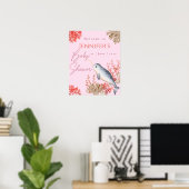 Lovely Baby shower Narwhal Welkome Poster (Thuiskantoor)
