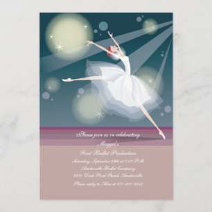 Lovely Ballerina Uitnodiging