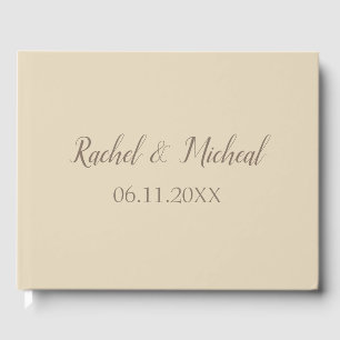 Lovely Beige Wedding Gastenboek