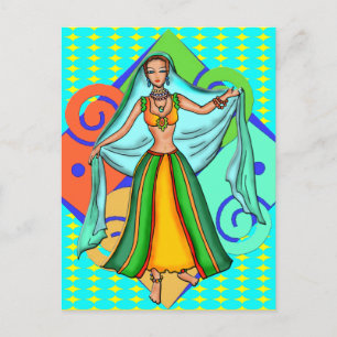 Lovely Belly Dancing Girl Briefkaart