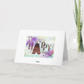 Lovely Birthday Greetings Card Kaart (Achterkant)