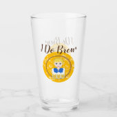 Lovely Blonde Girl Serving Beer Design Glas (Voorkant)