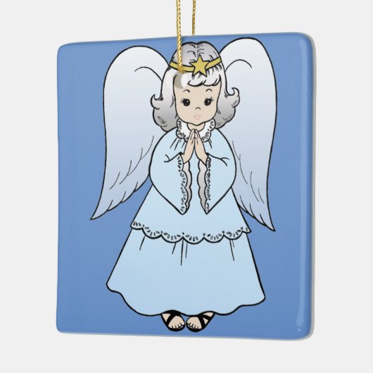 Lovely Blue Angel Keramisch Ornament (Links)
