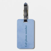 Lovely Blue Mr en Mrs Parchment Bagagelabel (Achterkant verticaal)