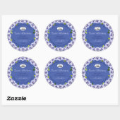 Lovely Blue Product Package Étiquette mignon Rose (Feuille)
