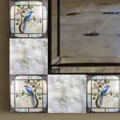 Lovely Bluebird 2 on Flowering Vine Tegeltje