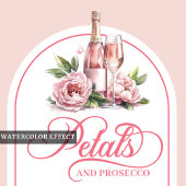 Lovely blush and gold petals prosecco guest book gastenboek